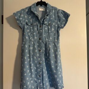 Old Navy Light Blue Floral Kids Dress